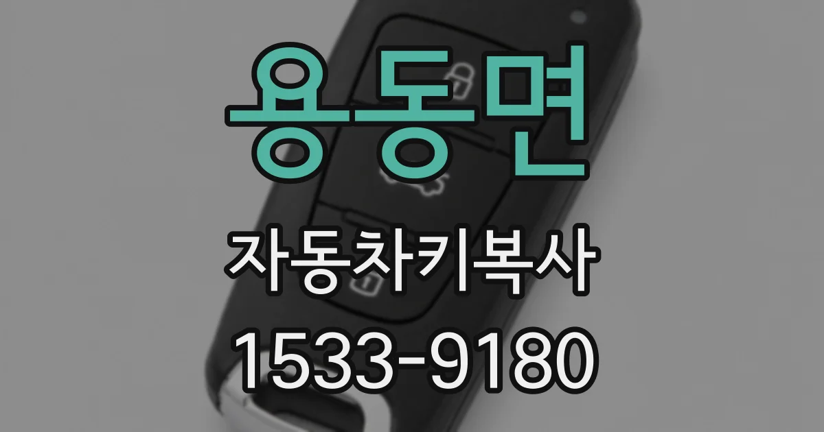 용동면 자동차키복사