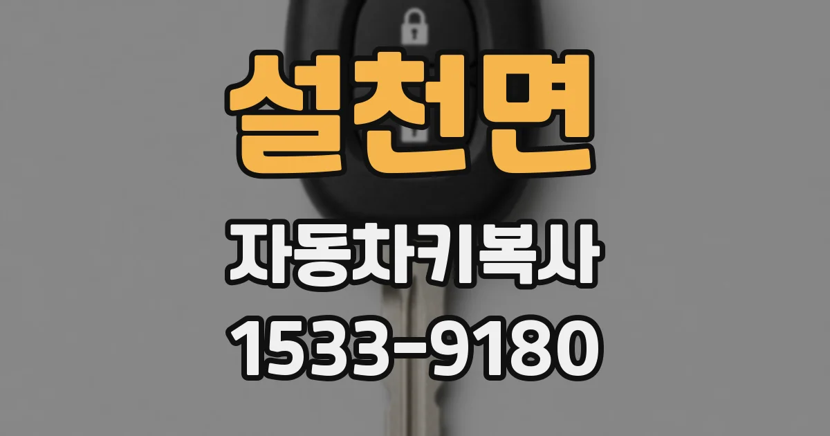 설천면 자동차키복사