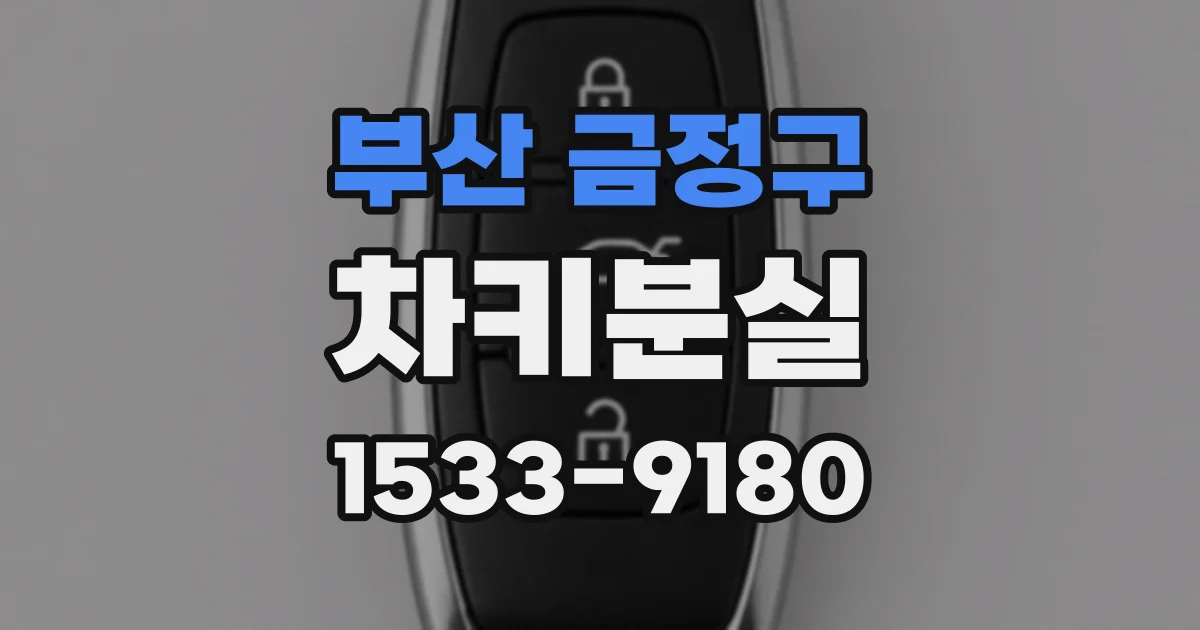 부산 금정구 차키분실