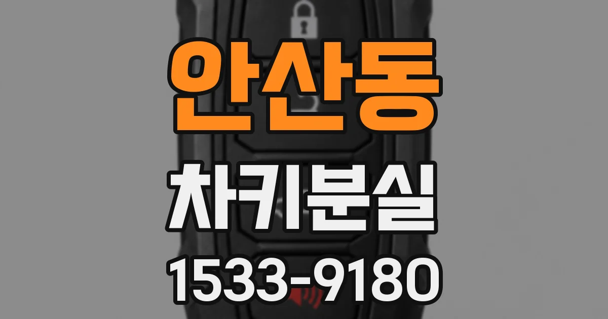 안산동 차키분실