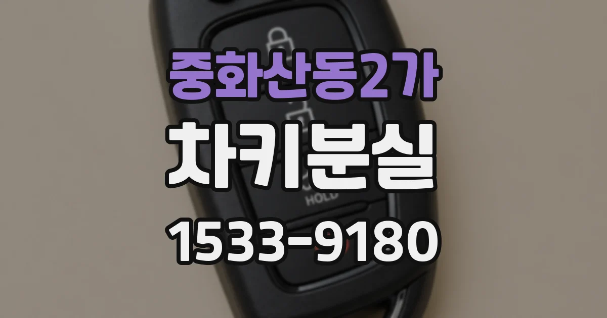 중화산동2가 차키분실