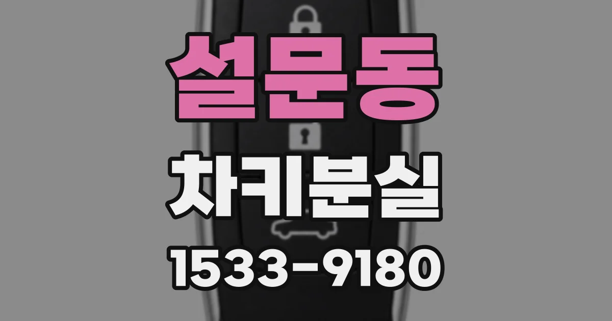 설문동 차키분실