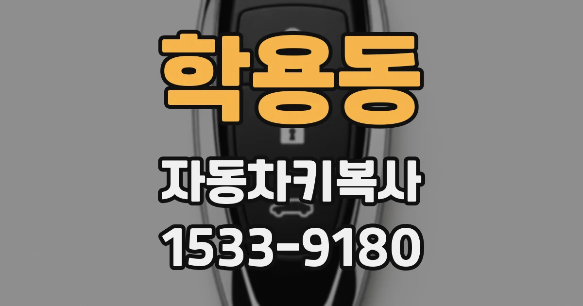 학용동 자동차키복사