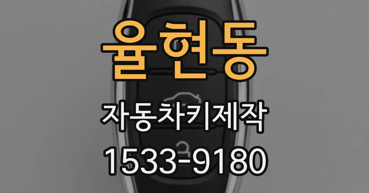 율현동 자동차키제작
