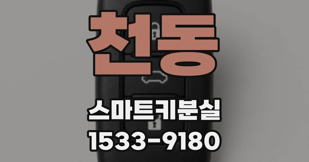 천동 스마트키분실