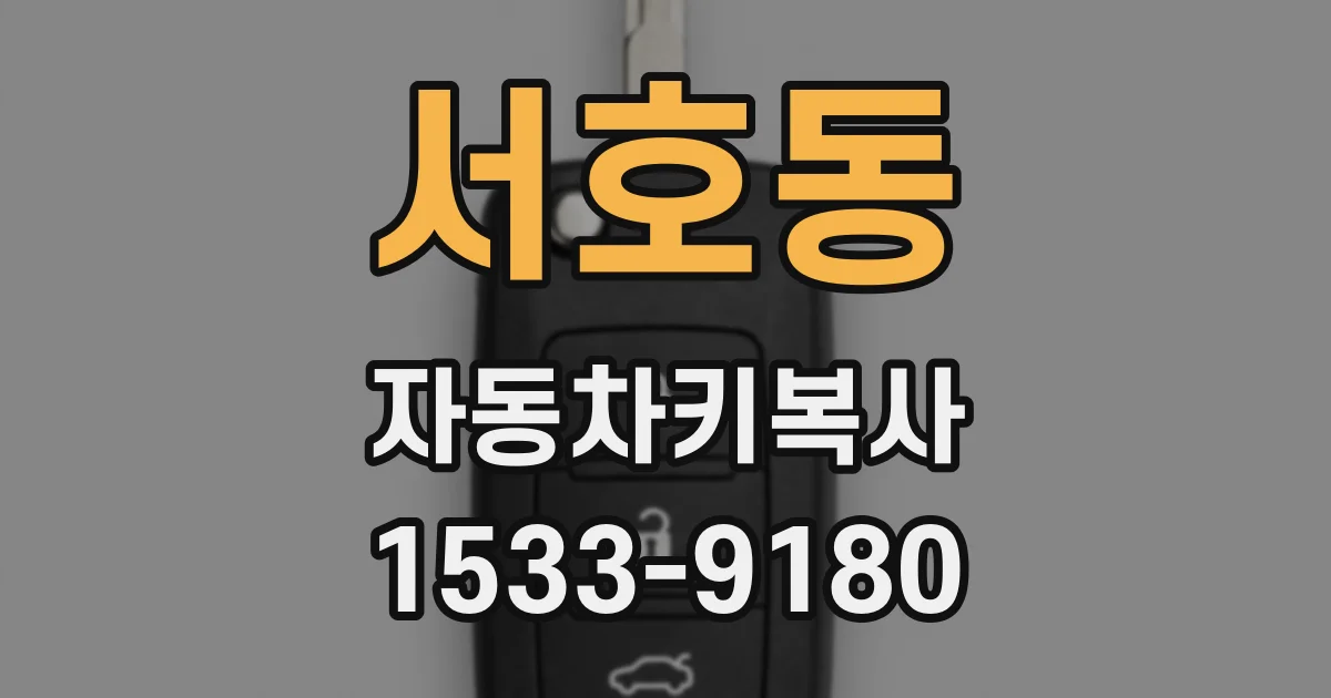 서호동 자동차키복사