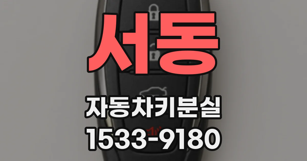 서동 자동차키분실