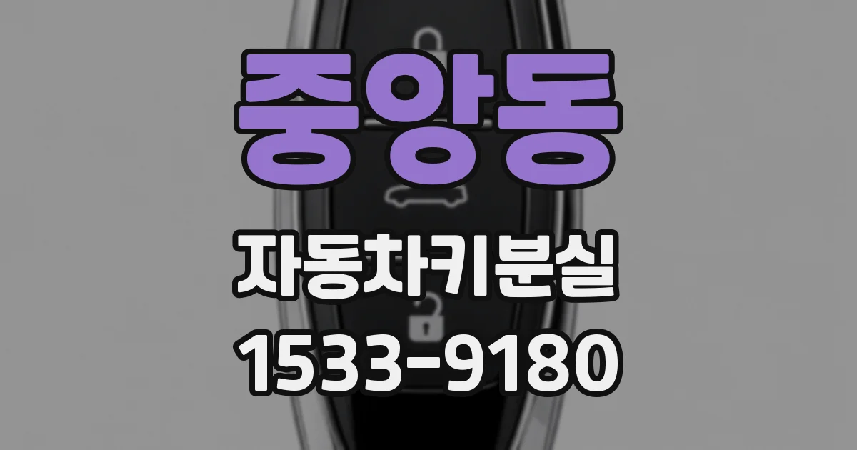 중앙동 자동차키분실