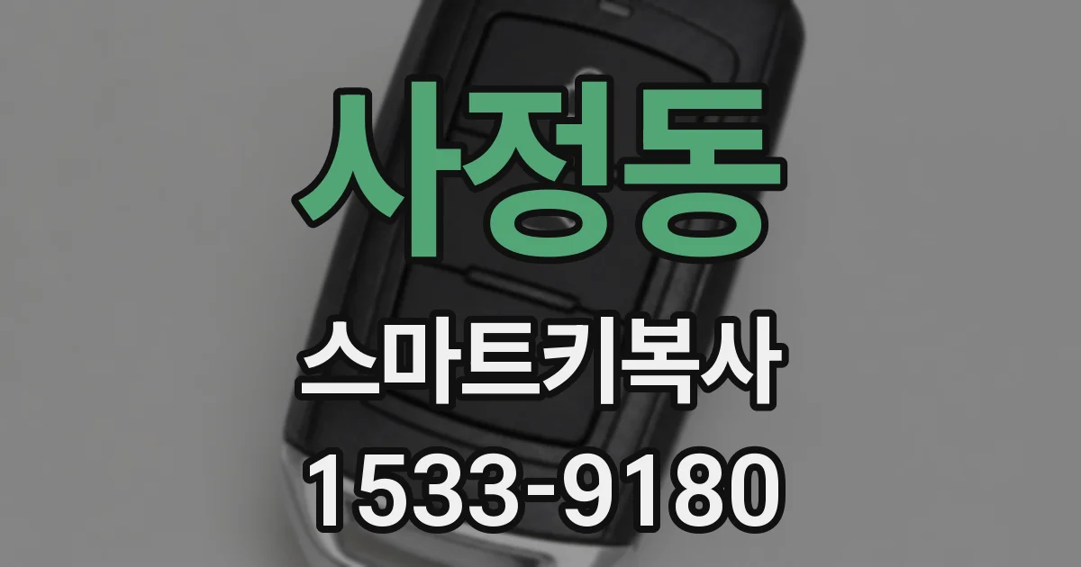 사정동 스마트키복사