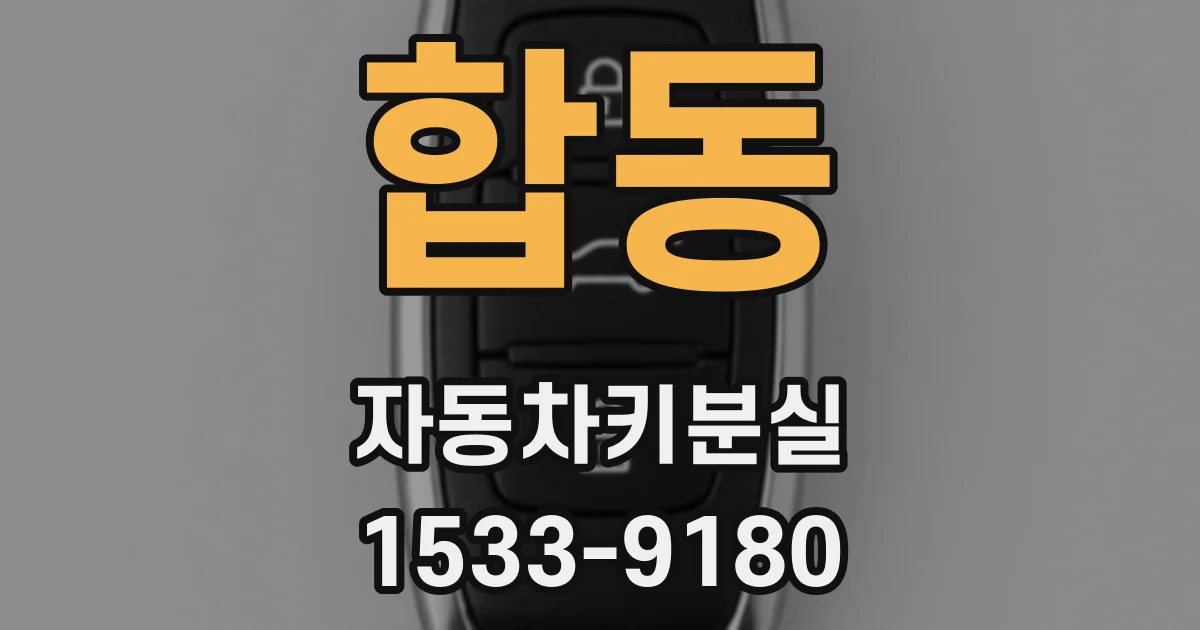 합동 자동차키분실