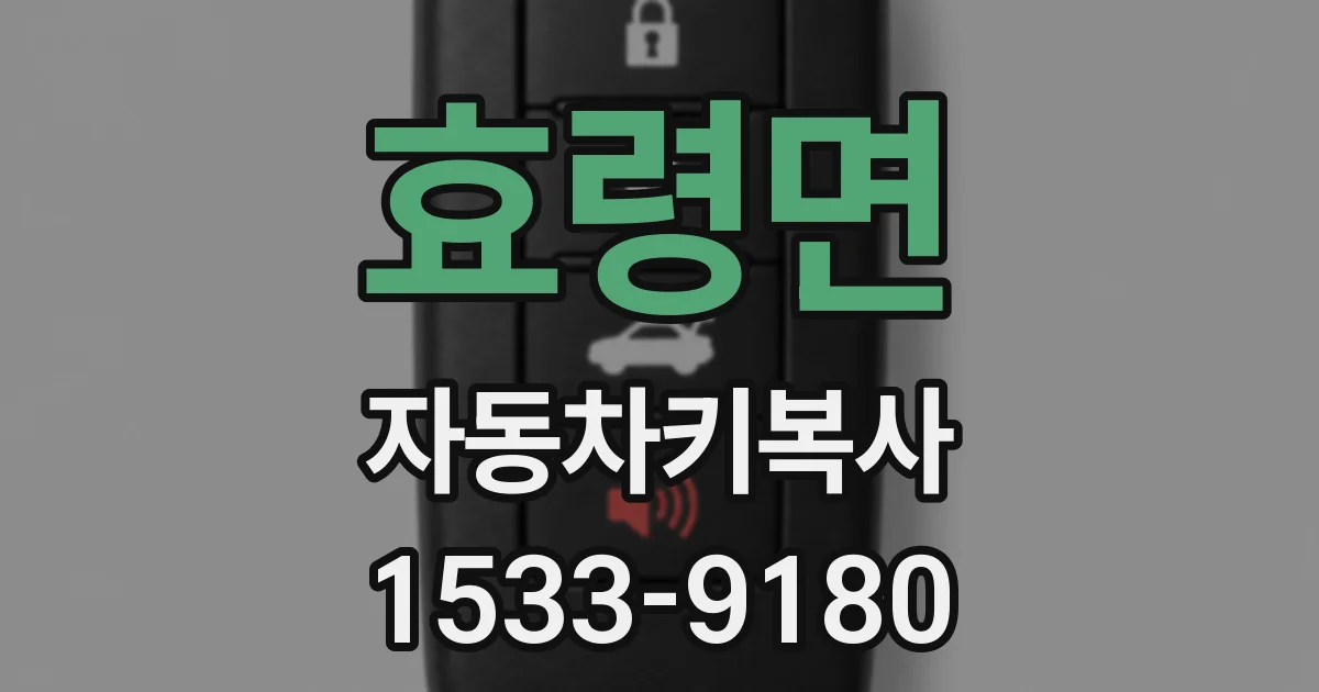 효령면 자동차키복사