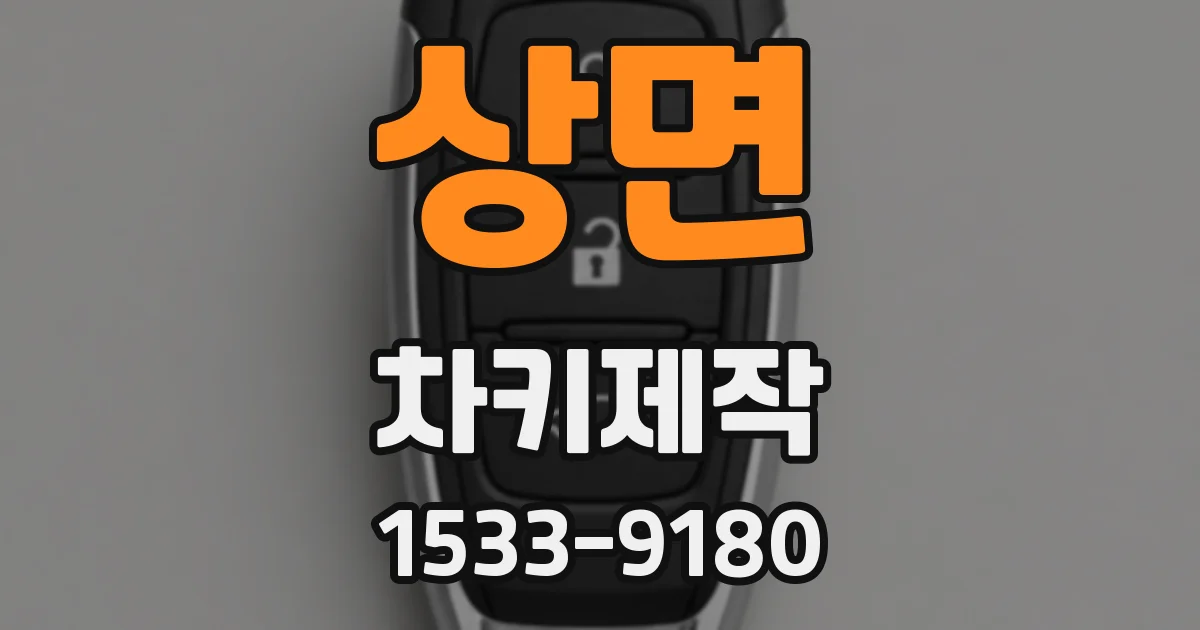 상면 차키제작