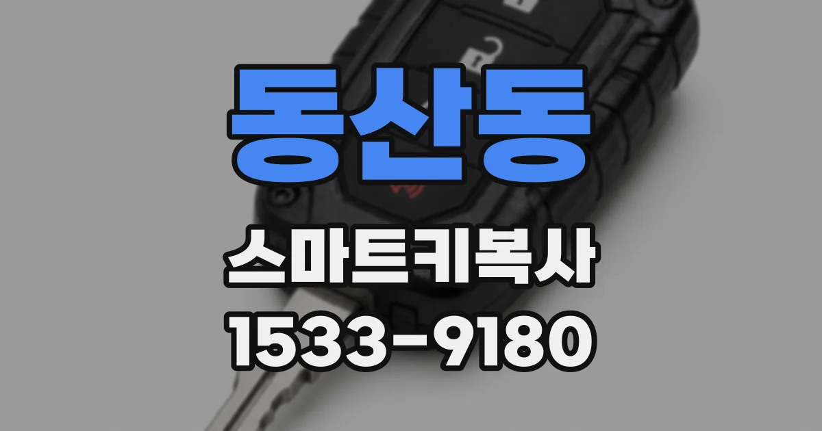 동산동 스마트키복사