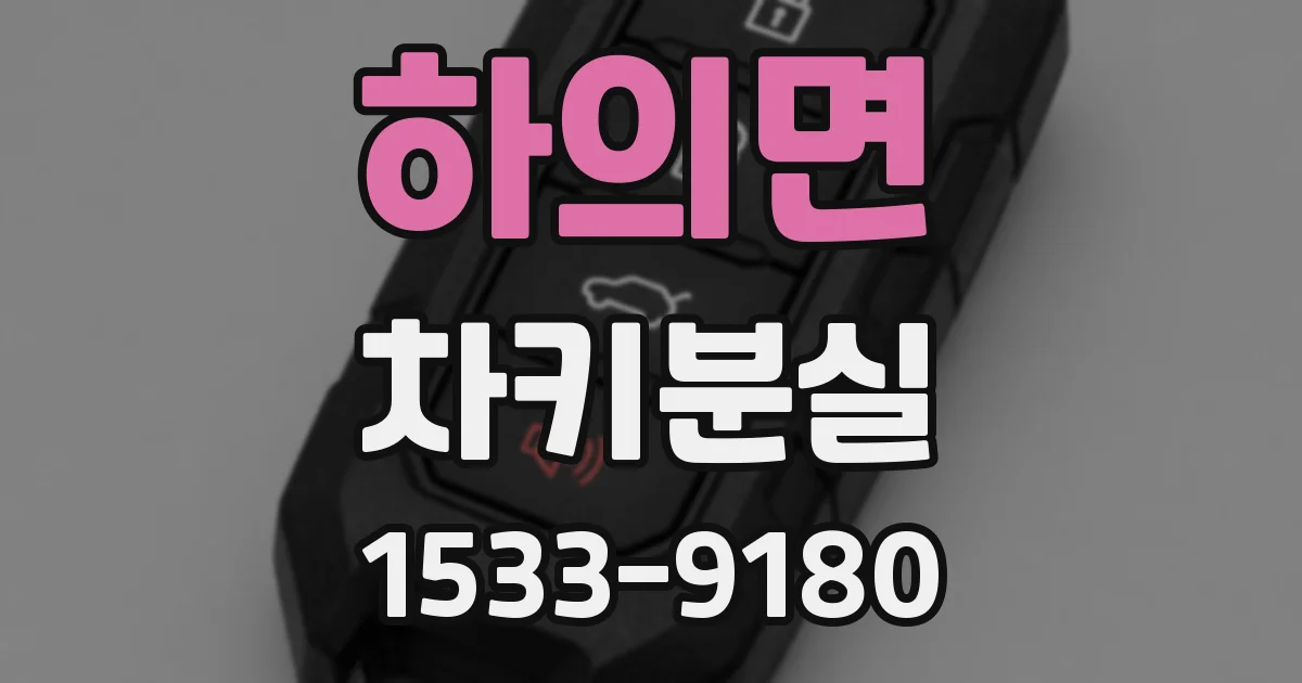 하의면 차키분실