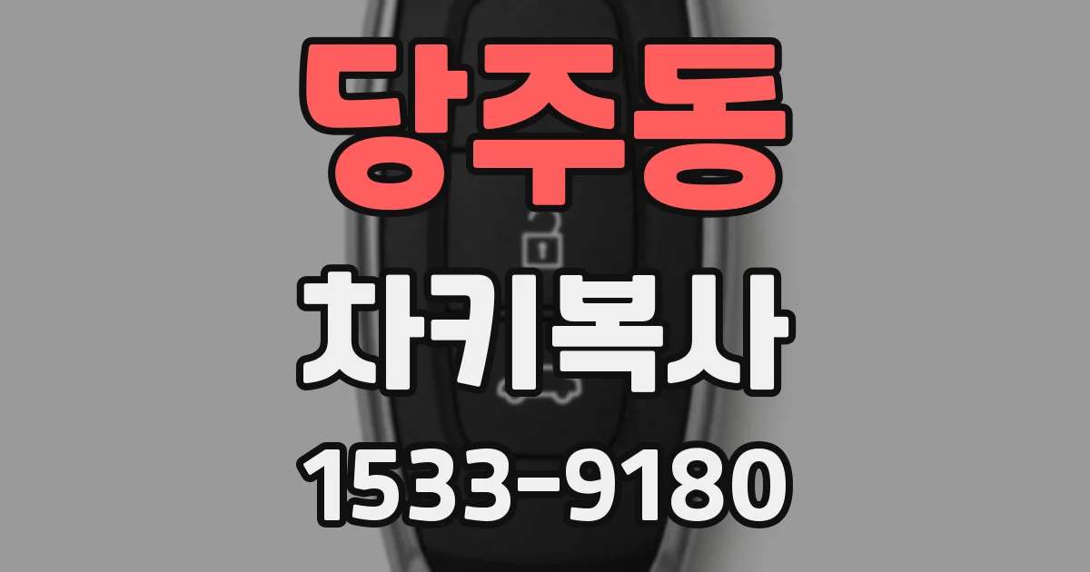 당주동 차키복사