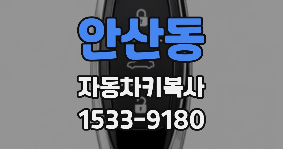 안산동 자동차키복사
