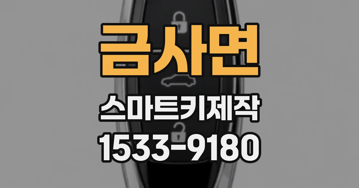 금사면 스마트키제작