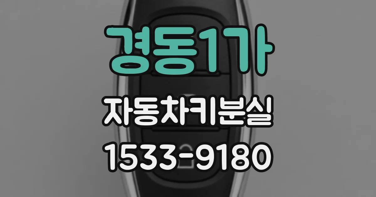 경동1가 자동차키분실