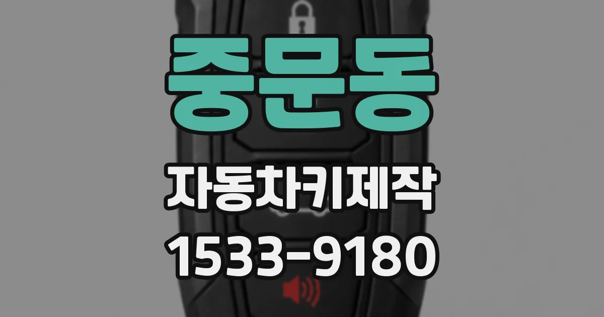 중문동 자동차키제작