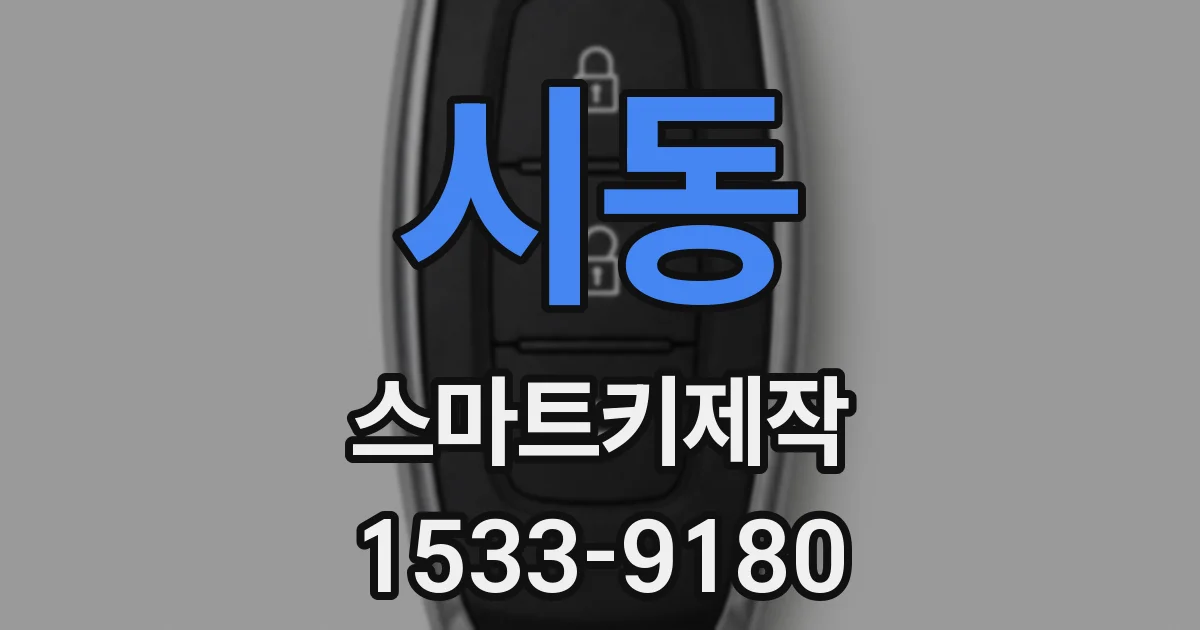 시동 스마트키제작