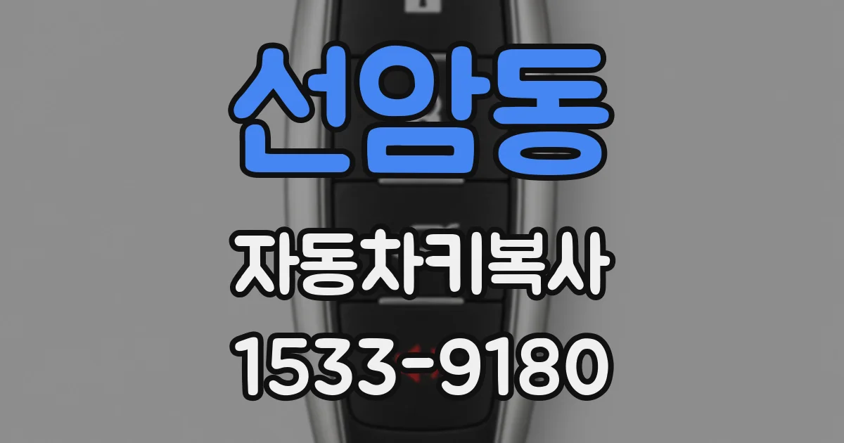 선암동 자동차키복사