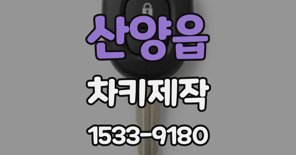산양읍 차키제작