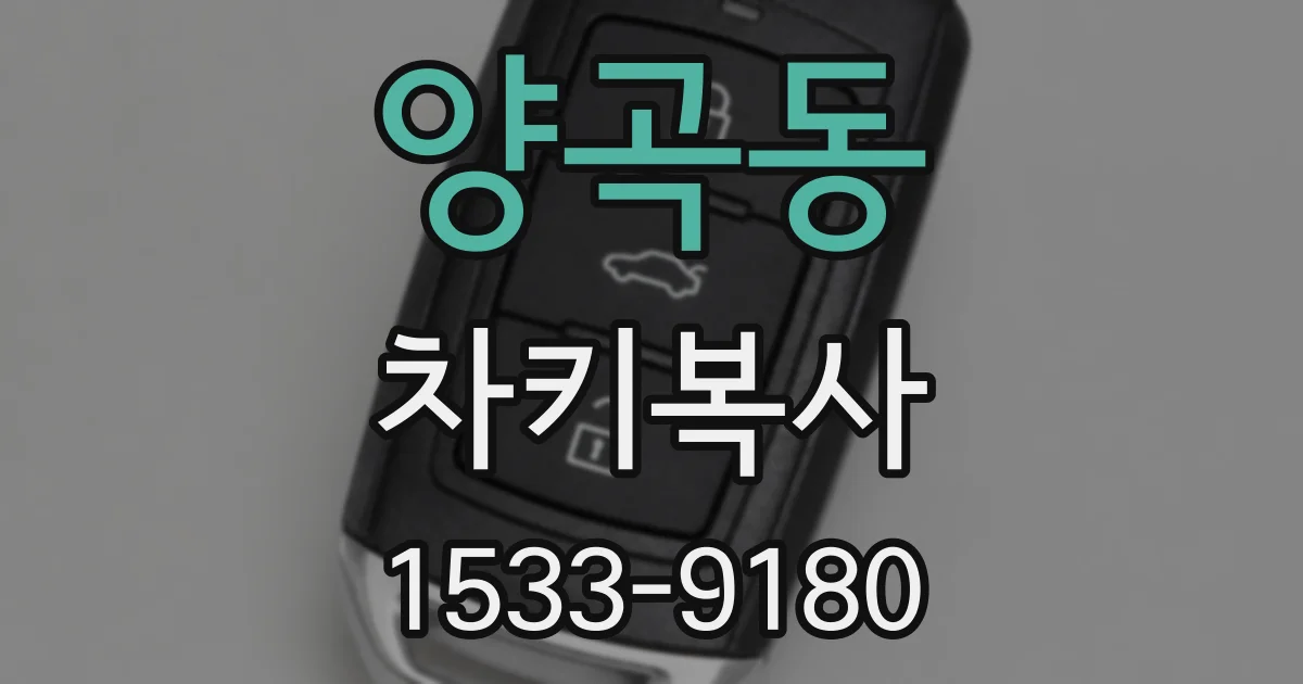 양곡동 차키복사