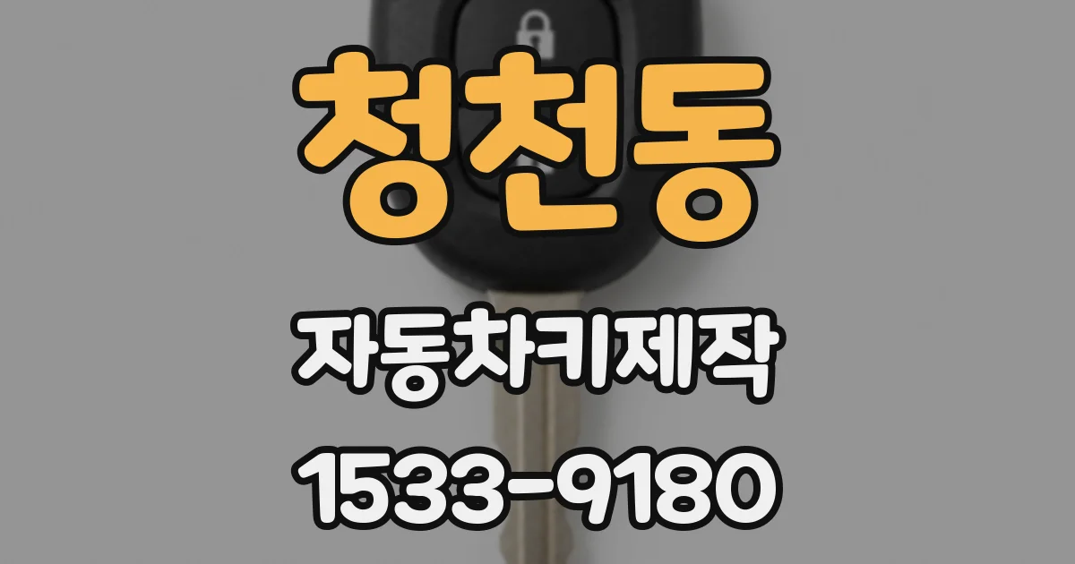 청천동 자동차키제작