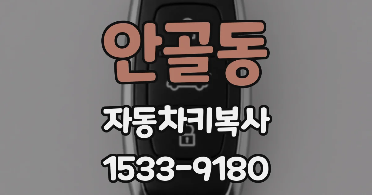 안골동 자동차키복사