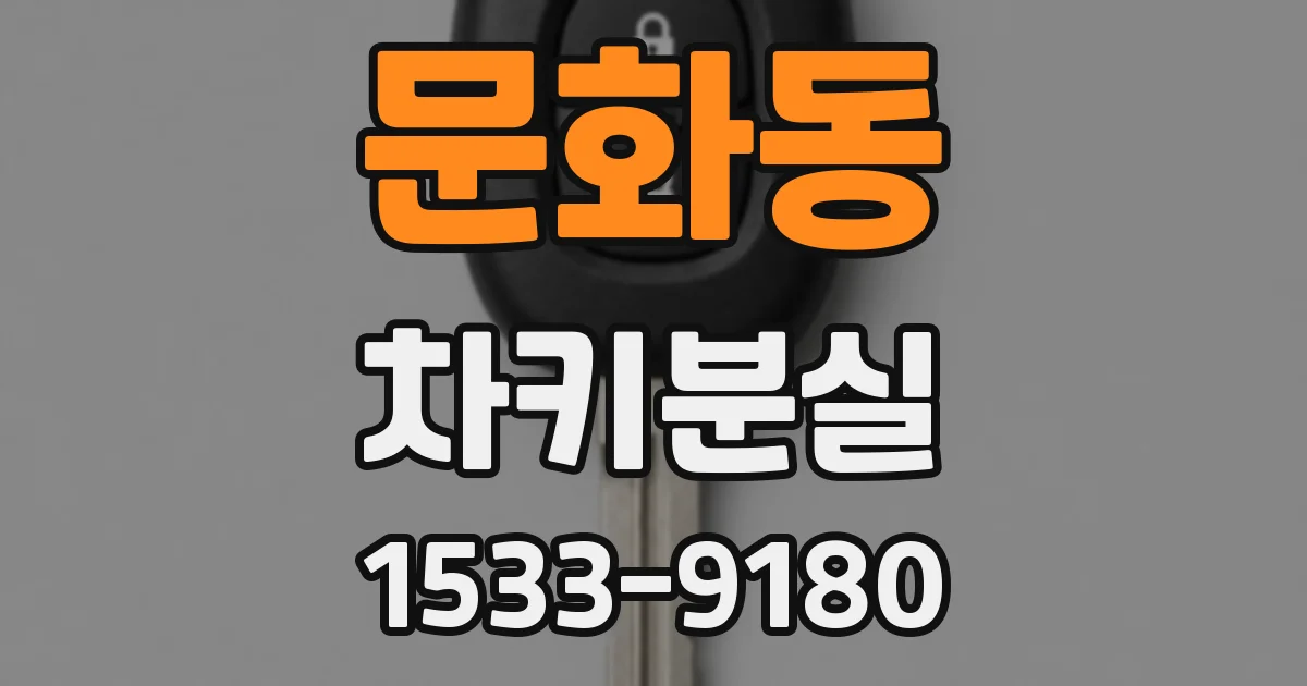 문화동 차키분실