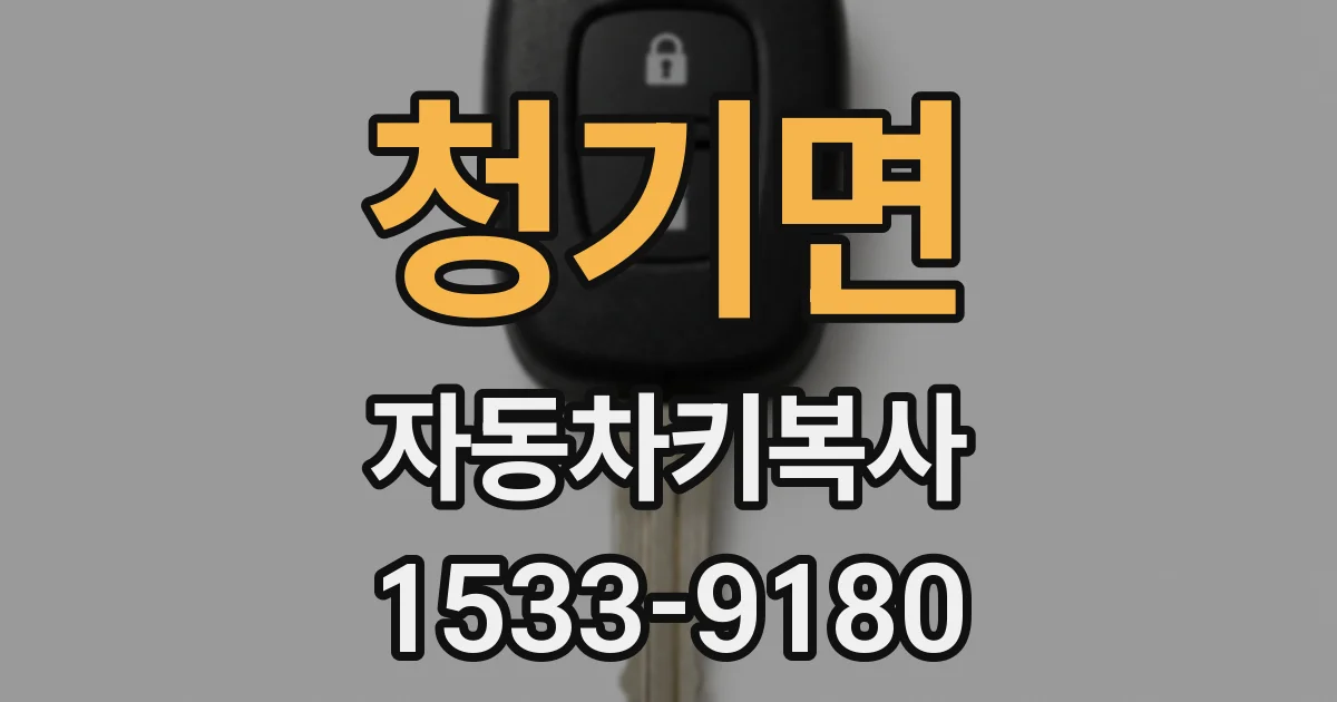 청기면 자동차키복사