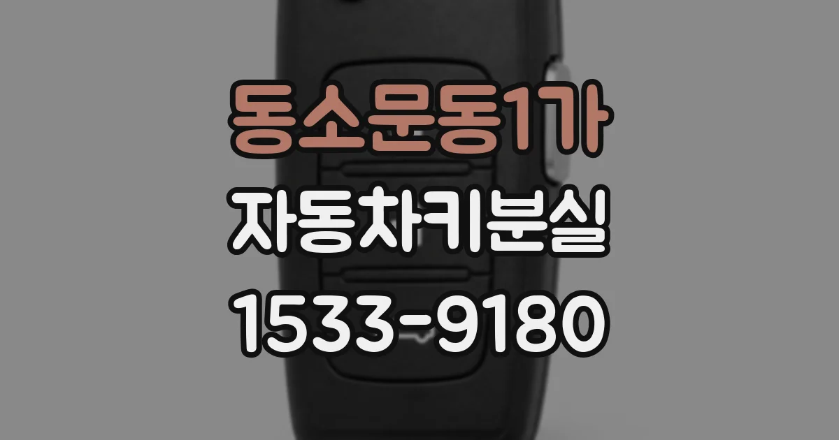 동소문동1가 자동차키분실