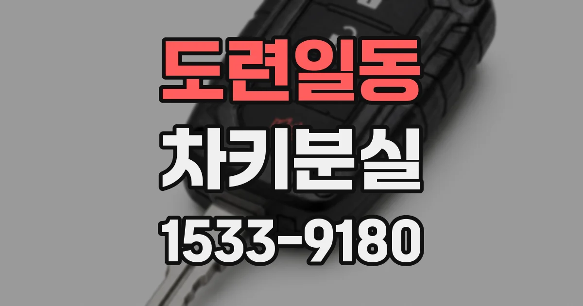 도련일동 차키분실