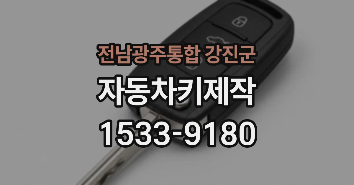 전남광주통합 강진군 자동차키제작