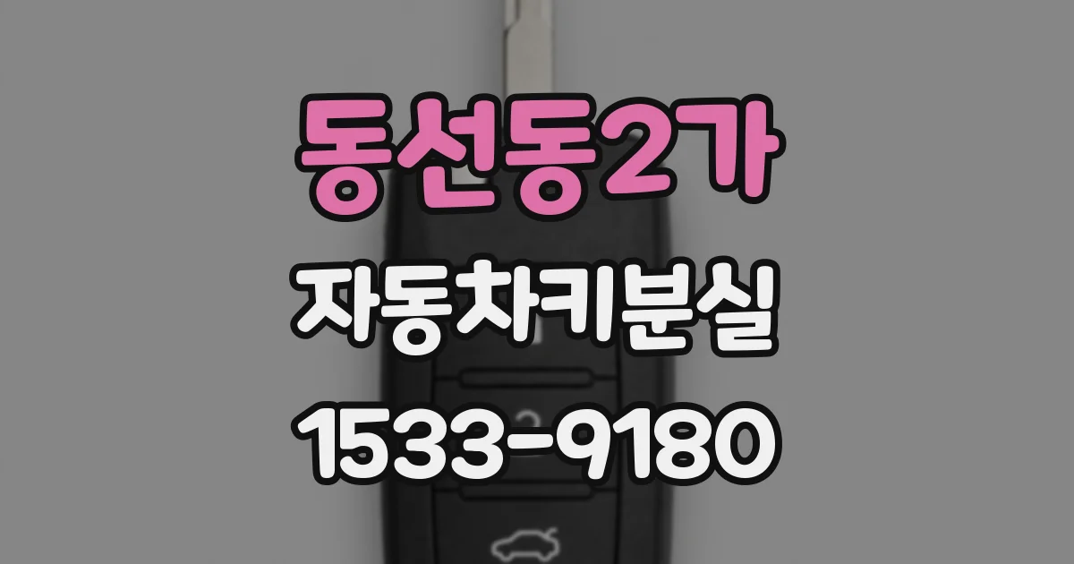 동선동2가 자동차키분실
