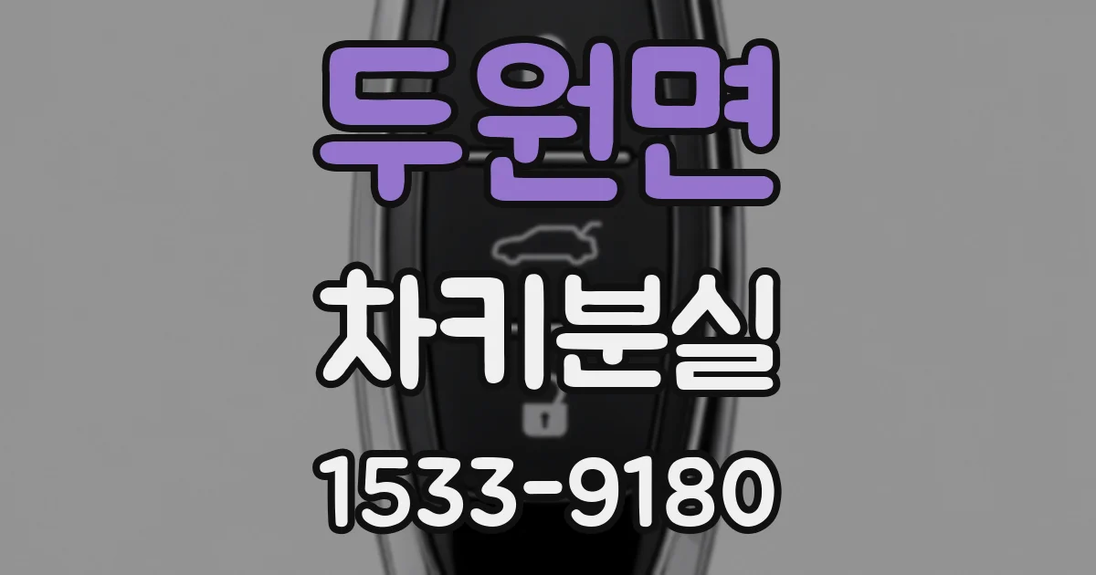 두원면 차키분실
