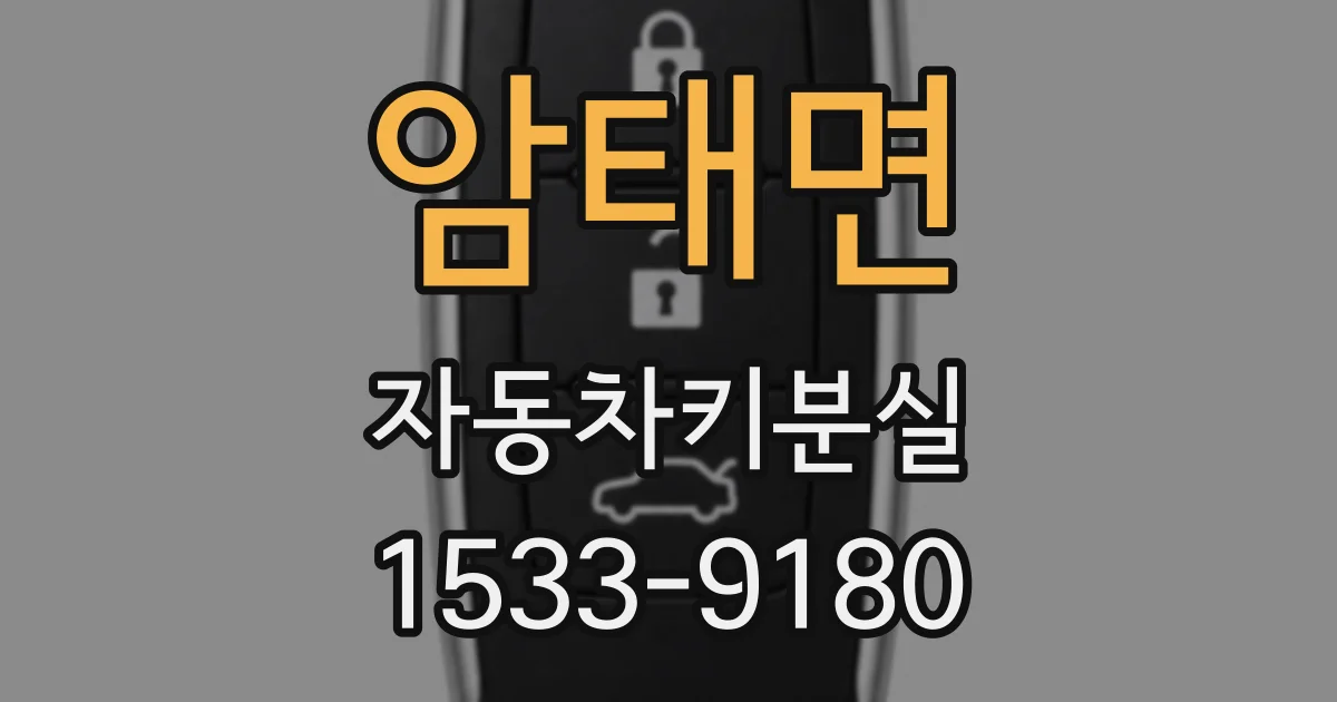 암태면 자동차키분실