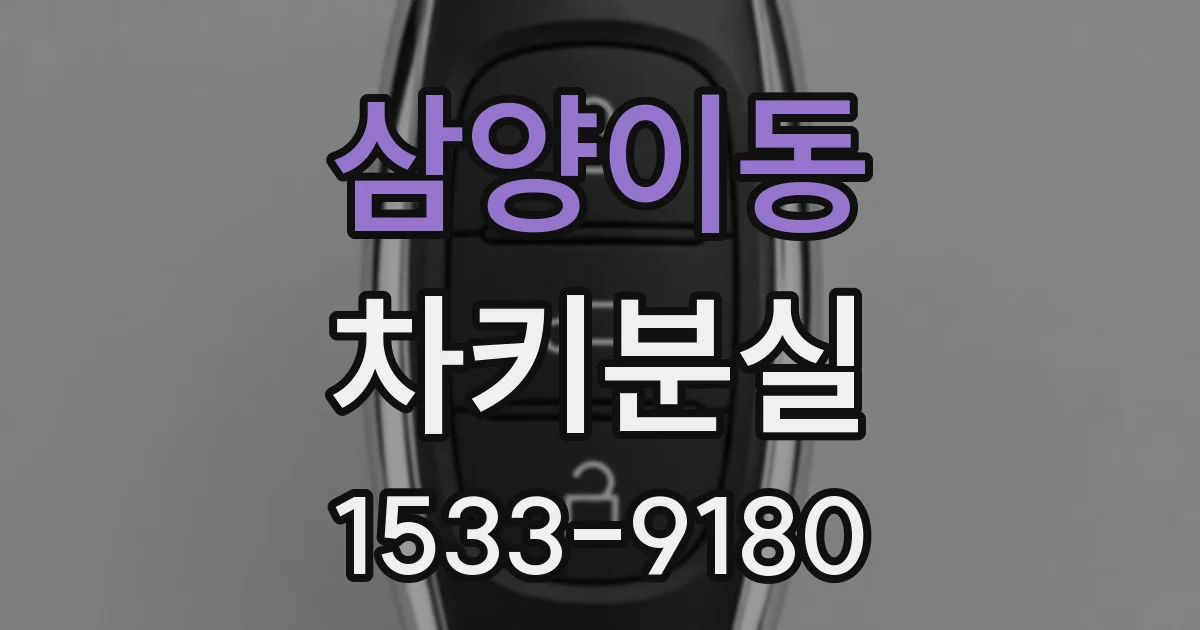 삼양이동 차키분실