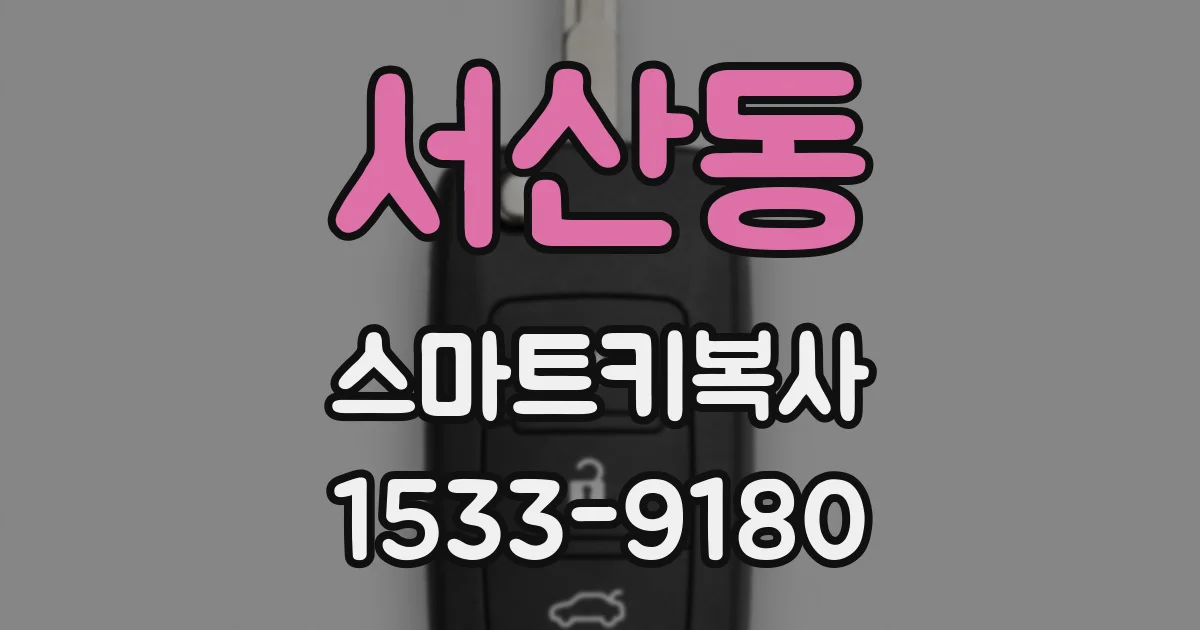 서산동 스마트키복사