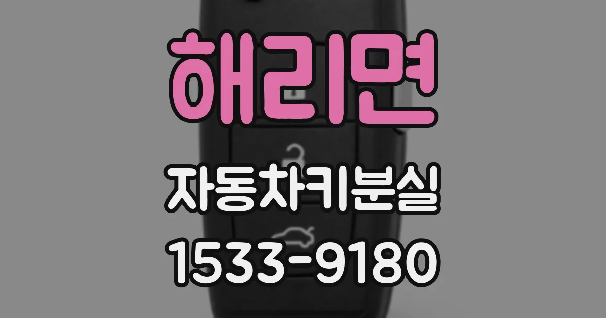 해리면 자동차키분실