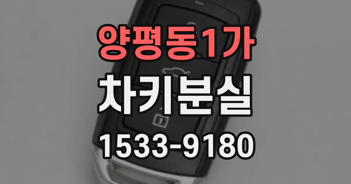 양평동1가 차키분실