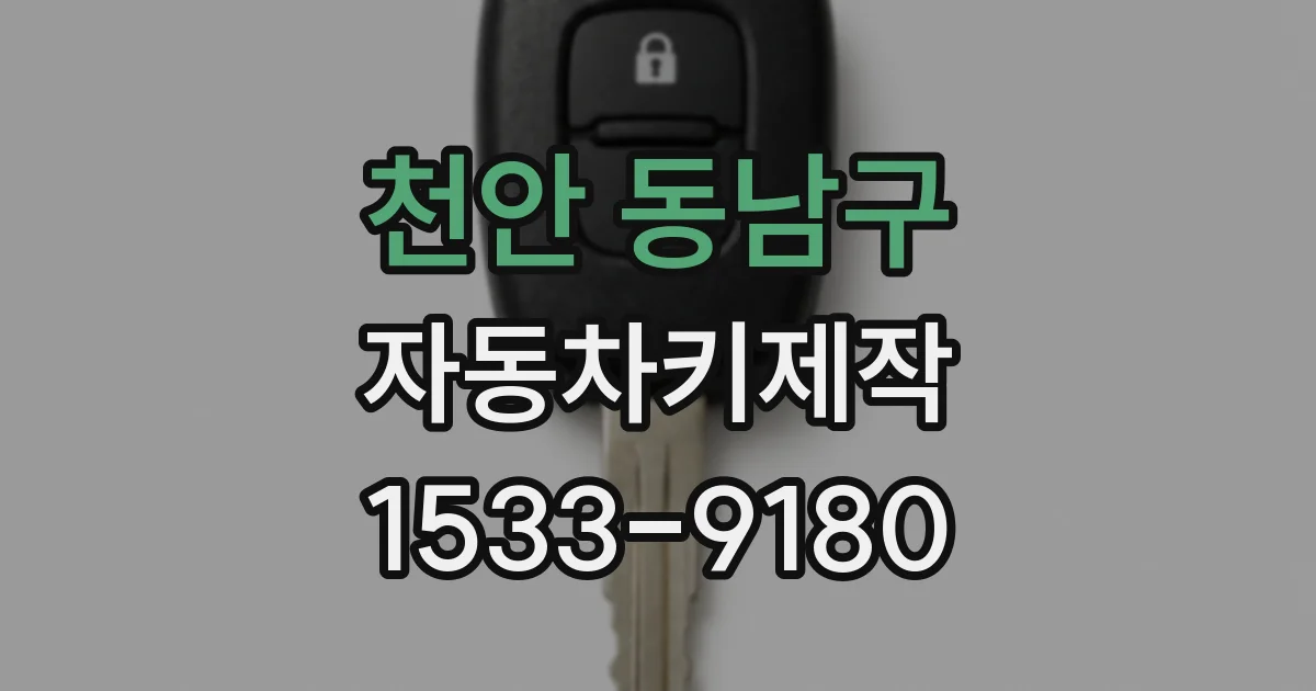 천안 동남구 자동차키제작