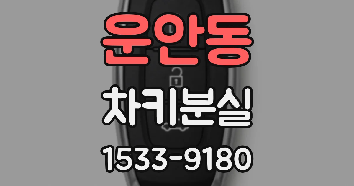 운안동 차키분실