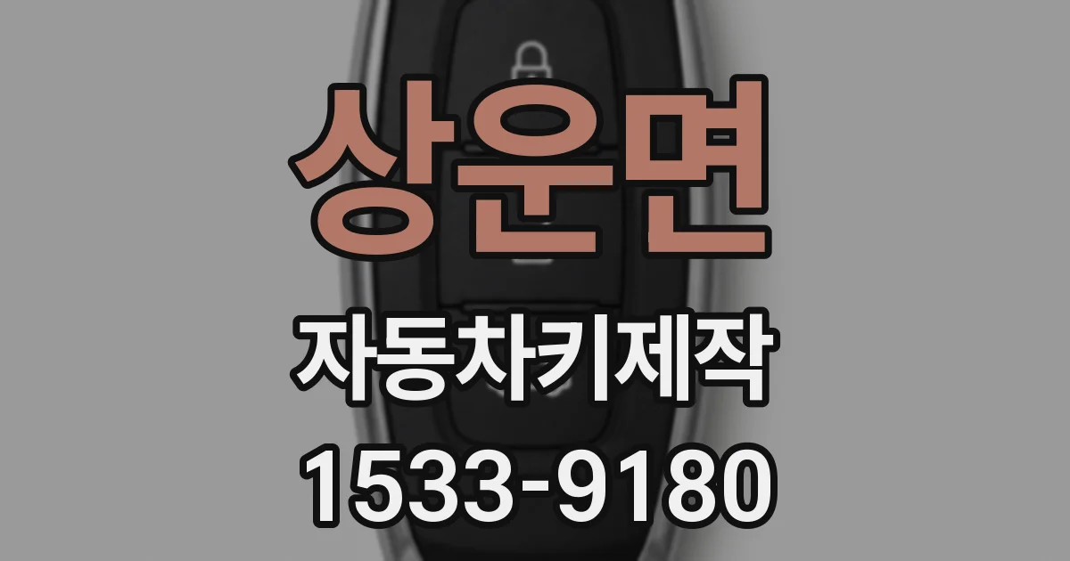 상운면 자동차키제작