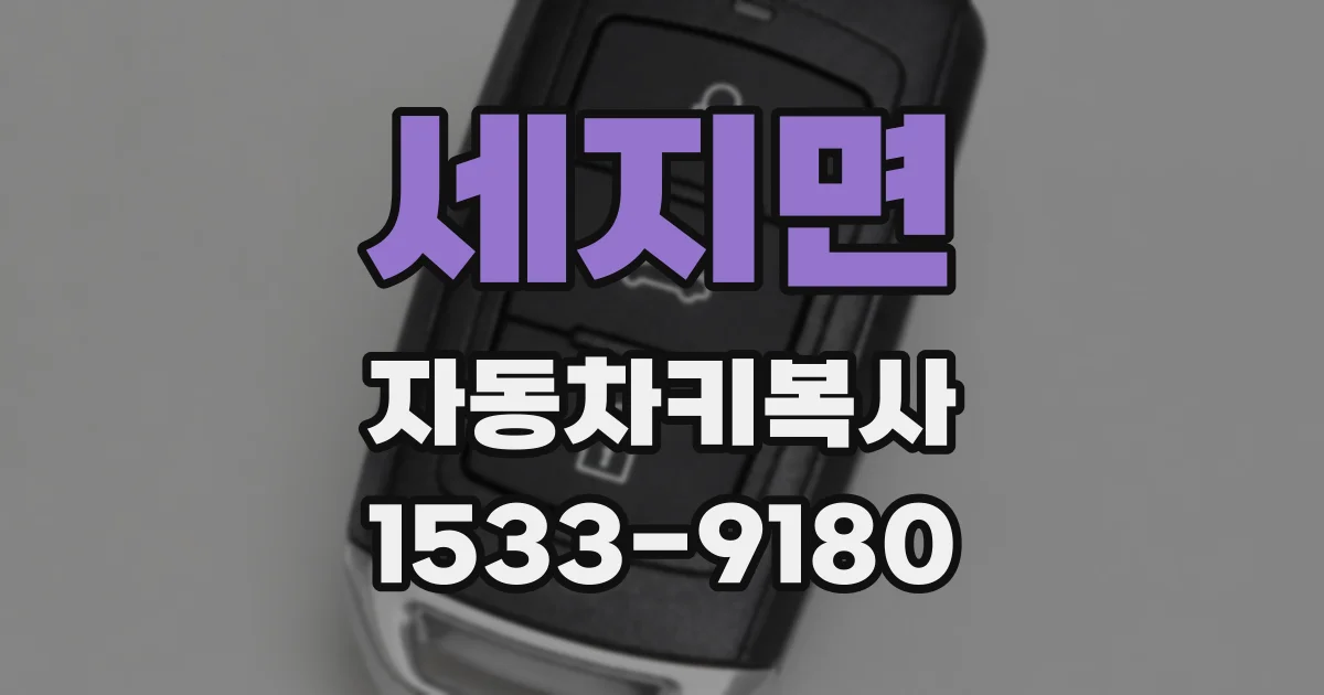 세지면 자동차키복사