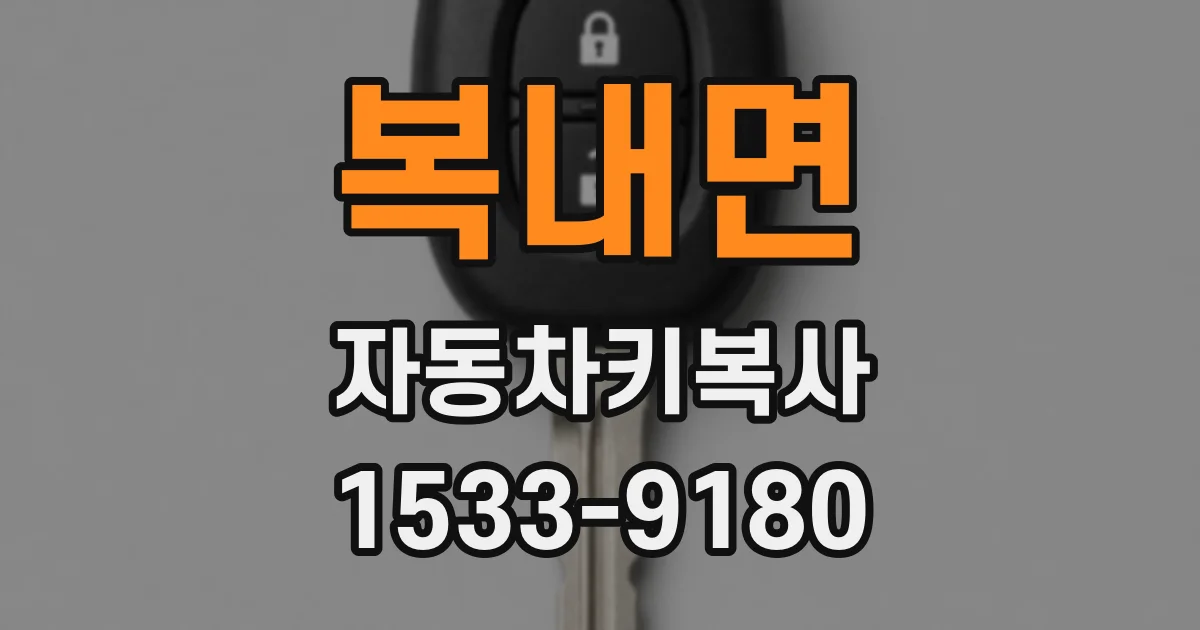 복내면 자동차키복사