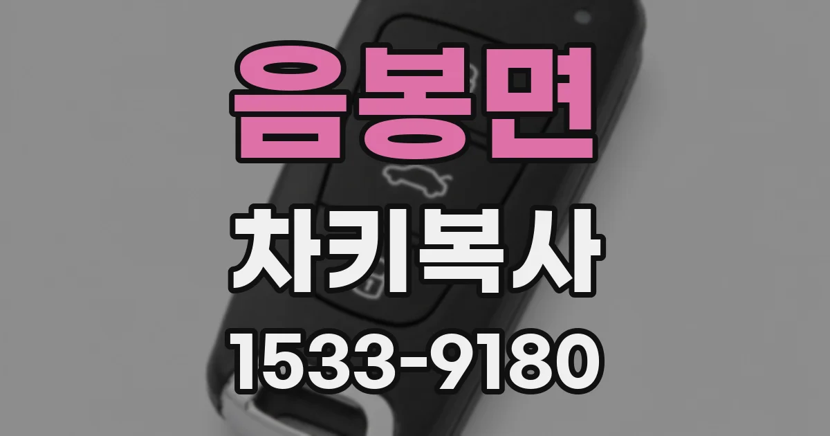 음봉면 차키복사