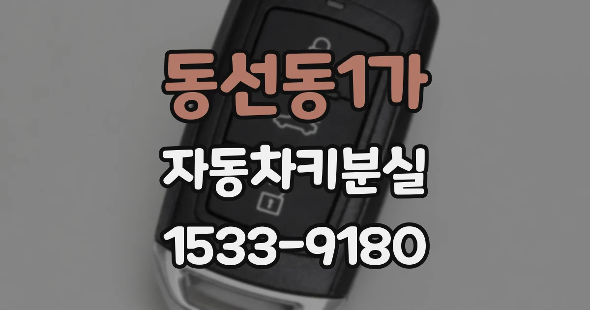동선동1가 자동차키분실