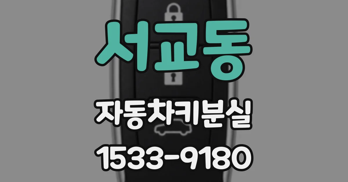 서교동 자동차키분실