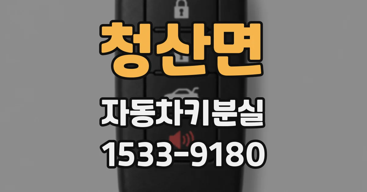 청산면 자동차키분실